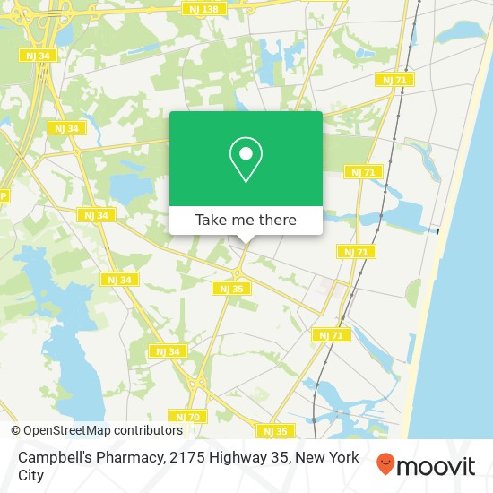 Mapa de Campbell's Pharmacy, 2175 Highway 35