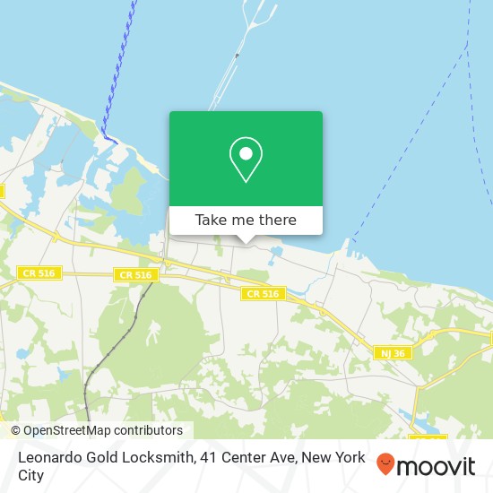 Mapa de Leonardo Gold Locksmith, 41 Center Ave