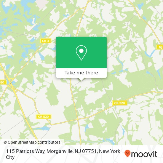 115 Patriots Way, Morganville, NJ 07751 map