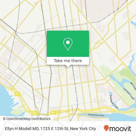 Mapa de Ellyn H Modell MD, 1725 E 12th St