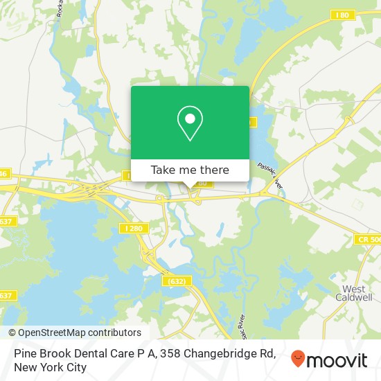 Pine Brook Dental Care P A, 358 Changebridge Rd map