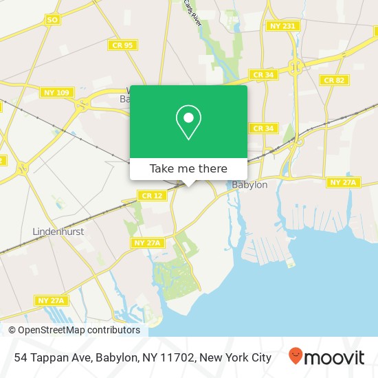 54 Tappan Ave, Babylon, NY 11702 map