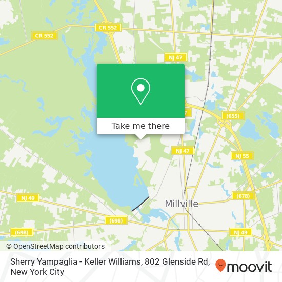 Mapa de Sherry Yampaglia - Keller Williams, 802 Glenside Rd