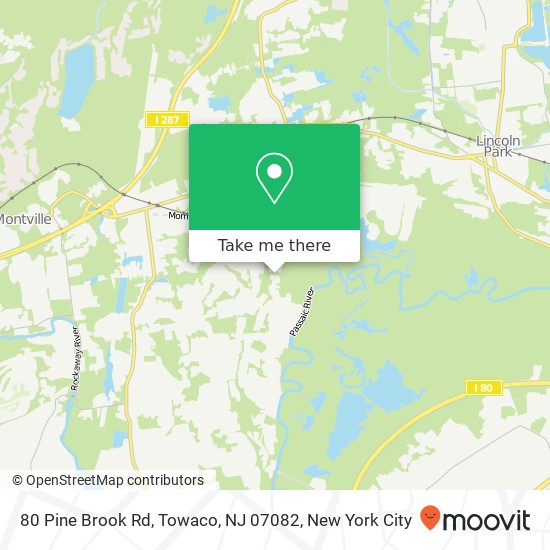 Mapa de 80 Pine Brook Rd, Towaco, NJ 07082