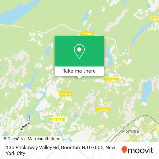 Mapa de 130 Rockaway Valley Rd, Boonton, NJ 07005