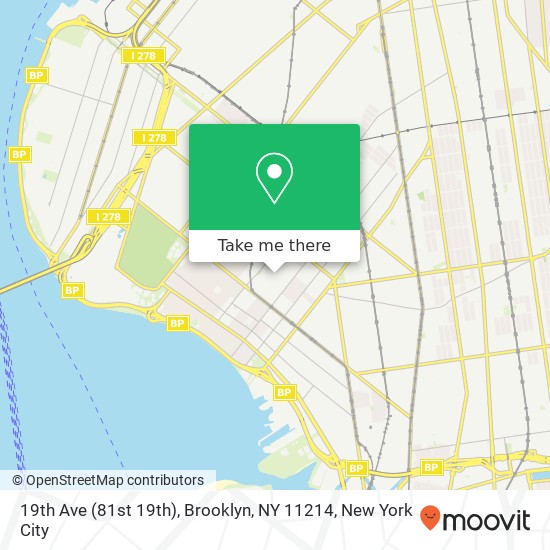 19th Ave (81st 19th), Brooklyn, NY 11214 map