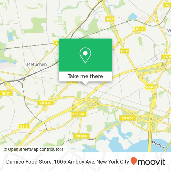 Damico Food Store, 1005 Amboy Ave map