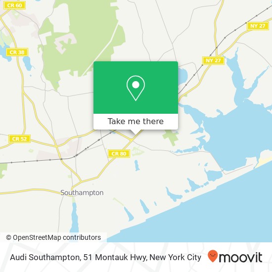 Audi Southampton, 51 Montauk Hwy map