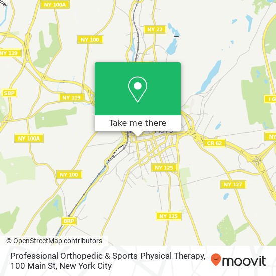 Professional Orthopedic & Sports Physical Therapy, 100 Main St map