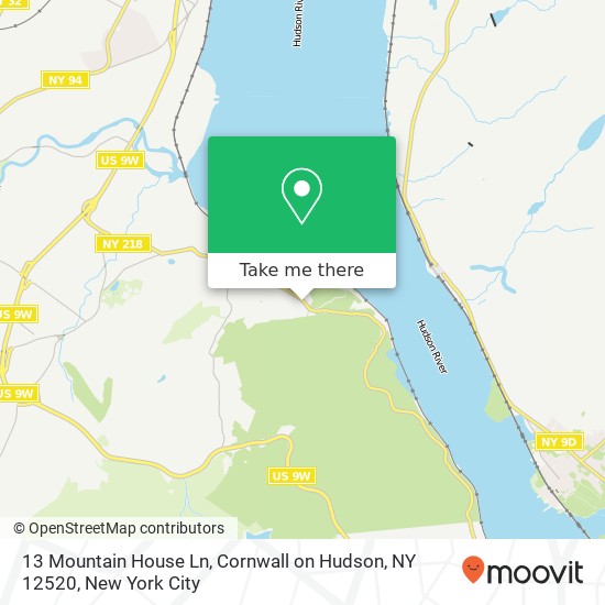 13 Mountain House Ln, Cornwall on Hudson, NY 12520 map