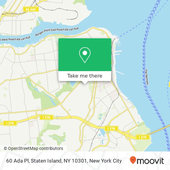 Mapa de 60 Ada Pl, Staten Island, NY 10301