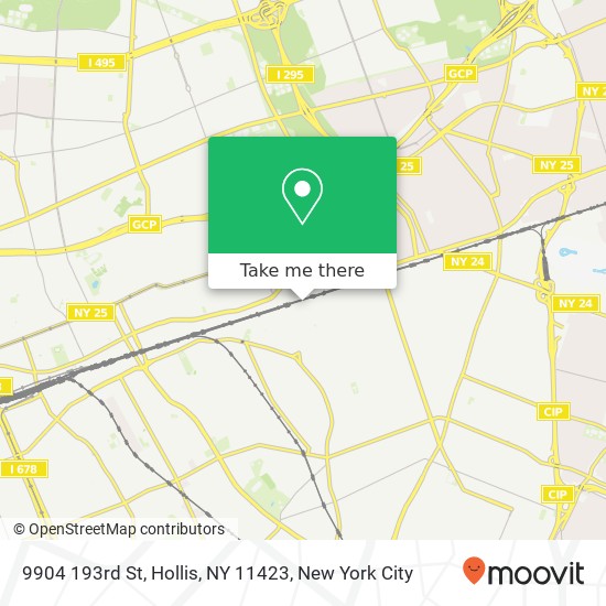 Mapa de 9904 193rd St, Hollis, NY 11423