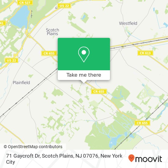 71 Gaycroft Dr, Scotch Plains, NJ 07076 map