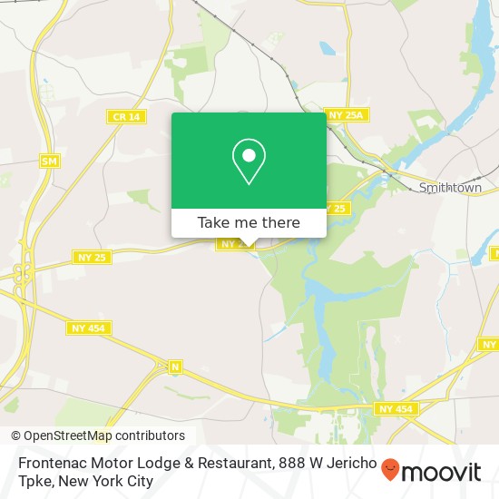 Mapa de Frontenac Motor Lodge & Restaurant, 888 W Jericho Tpke