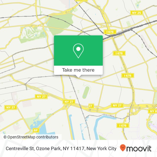 Mapa de Centreville St, Ozone Park, NY 11417