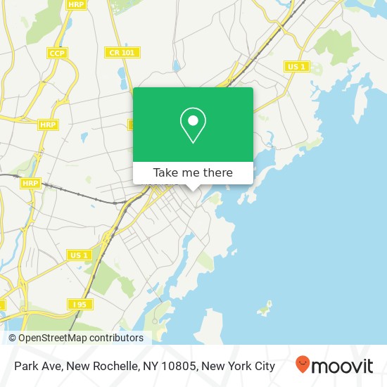 Mapa de Park Ave, New Rochelle, NY 10805