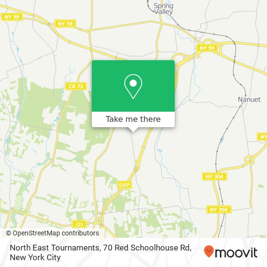 North East Tournaments, 70 Red Schoolhouse Rd map