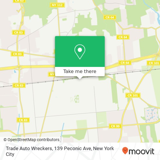 Trade Auto Wreckers, 139 Peconic Ave map