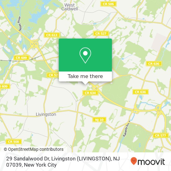 29 Sandalwood Dr, Livingston (LIVINGSTON), NJ 07039 map