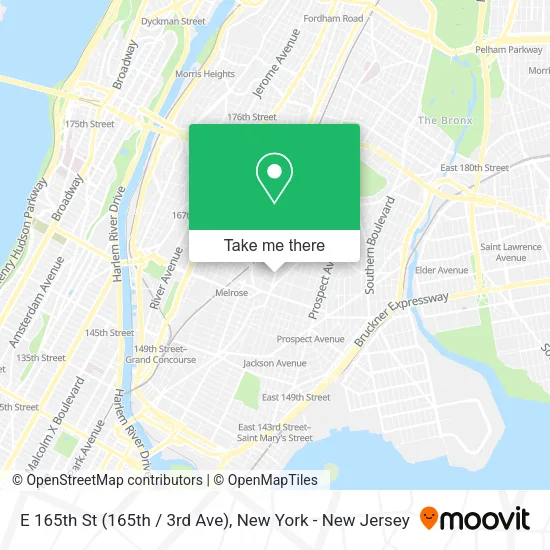Mapa de E 165th St (165th / 3rd Ave)