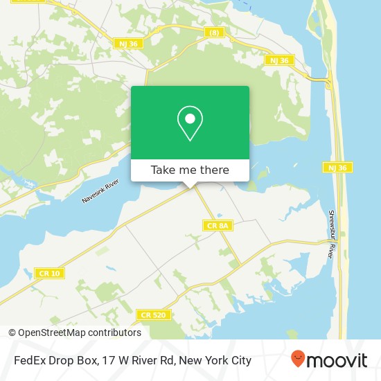 Mapa de FedEx Drop Box, 17 W River Rd