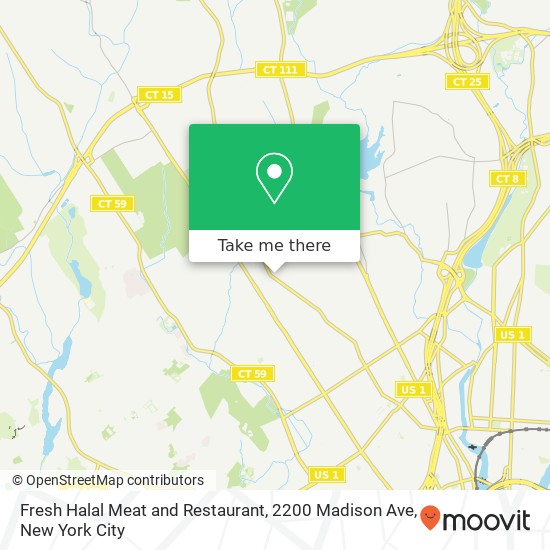 Mapa de Fresh Halal Meat and Restaurant, 2200 Madison Ave