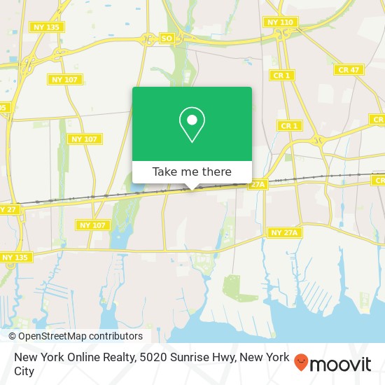 Mapa de New York Online Realty, 5020 Sunrise Hwy
