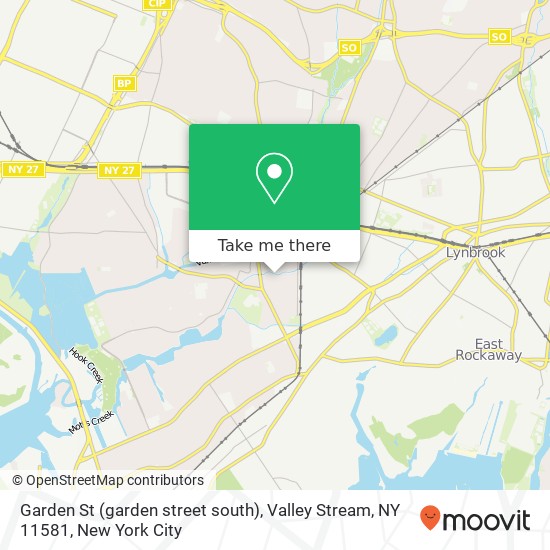 Mapa de Garden St (garden street south), Valley Stream, NY 11581