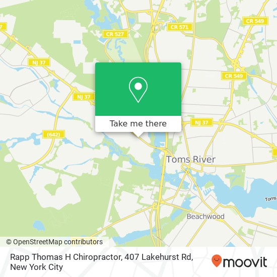 Mapa de Rapp Thomas H Chiropractor, 407 Lakehurst Rd