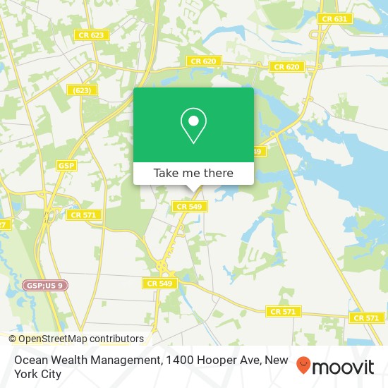 Ocean Wealth Management, 1400 Hooper Ave map