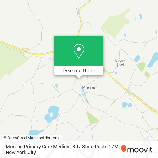 Mapa de Monroe Primary Care Medical, 807 State Route 17M