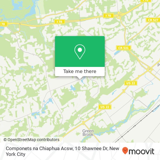 Mapa de Componets na Chiaphua Acsw, 10 Shawnee Dr