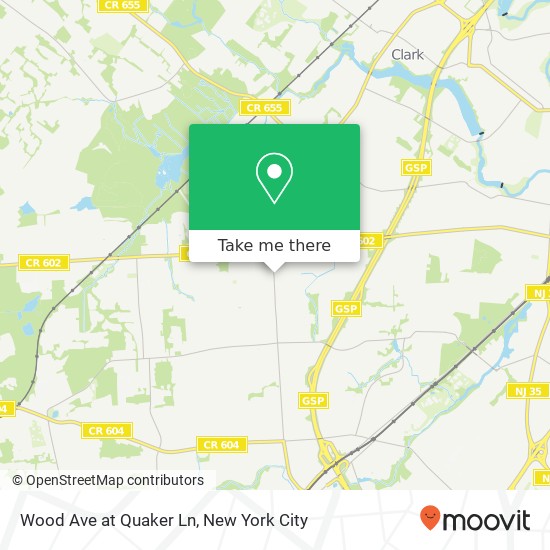 Mapa de Wood Ave at Quaker Ln