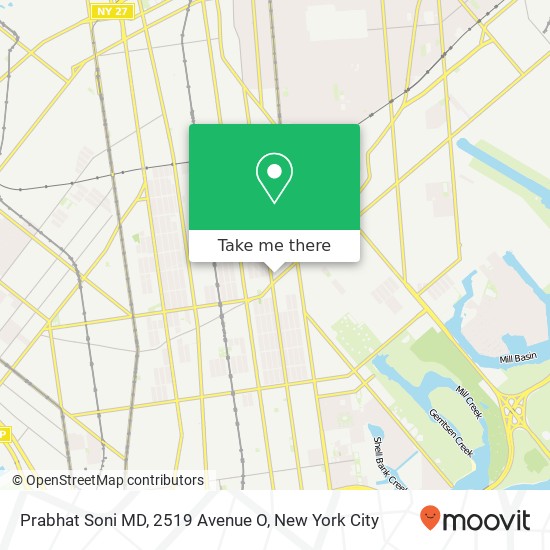 Mapa de Prabhat Soni MD, 2519 Avenue O