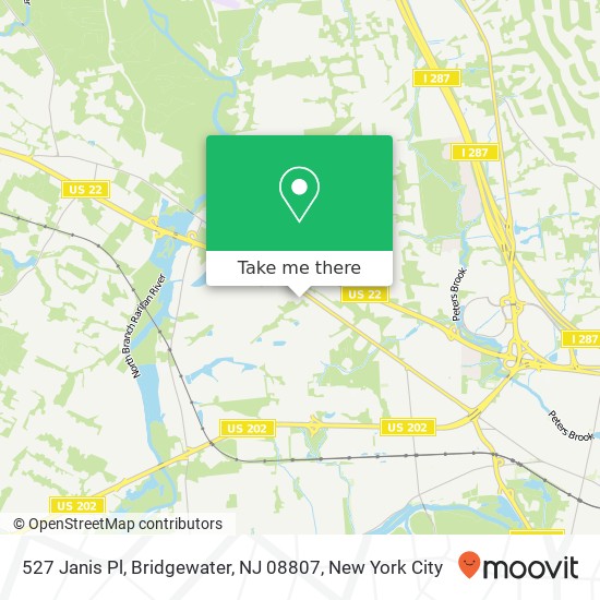 527 Janis Pl, Bridgewater, NJ 08807 map