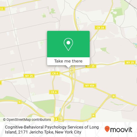 Cognitive-Behavioral Psychology Services of Long Island, 2171 Jericho Tpke map