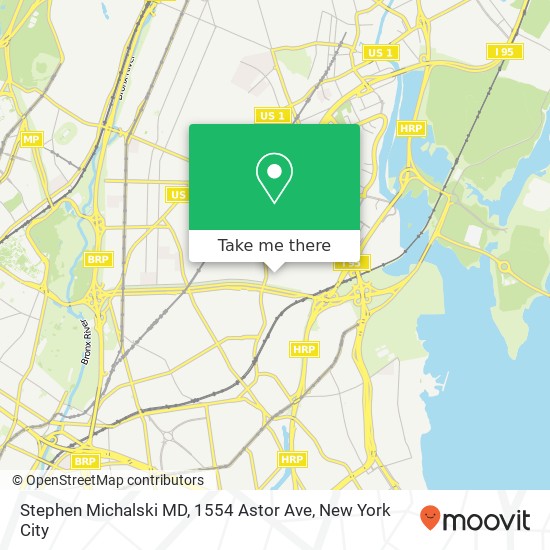 Stephen Michalski MD, 1554 Astor Ave map