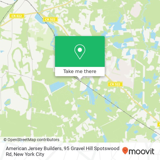 Mapa de American Jersey Builders, 95 Gravel Hill Spotswood Rd