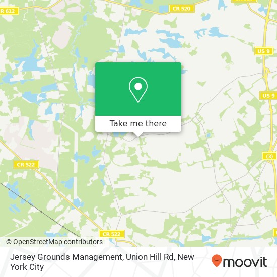 Jersey Grounds Management, Union Hill Rd map