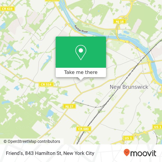 Mapa de Friend's, 843 Hamilton St
