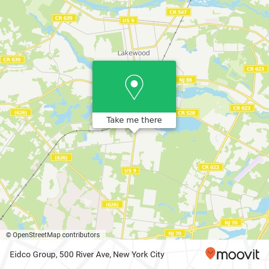 Mapa de Eidco Group, 500 River Ave