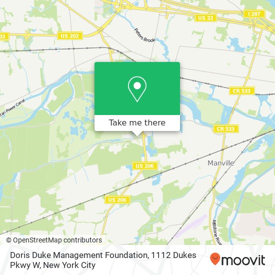 Doris Duke Management Foundation, 1112 Dukes Pkwy W map