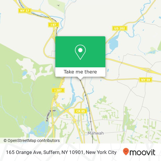 165 Orange Ave, Suffern, NY 10901 map