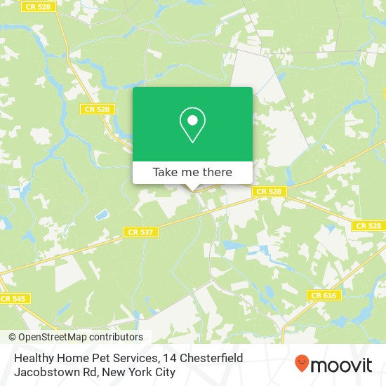 Healthy Home Pet Services, 14 Chesterfield Jacobstown Rd map