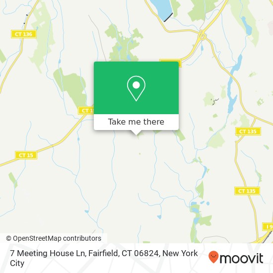 Mapa de 7 Meeting House Ln, Fairfield, CT 06824