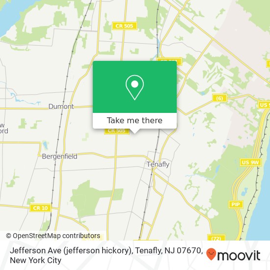 Jefferson Ave (jefferson hickory), Tenafly, NJ 07670 map