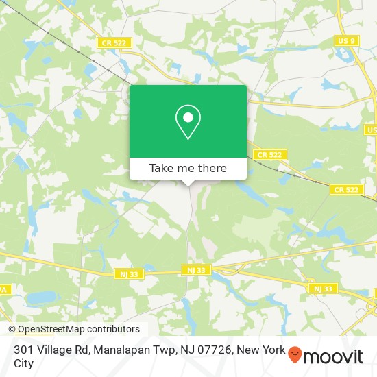 301 Village Rd, Manalapan Twp, NJ 07726 map