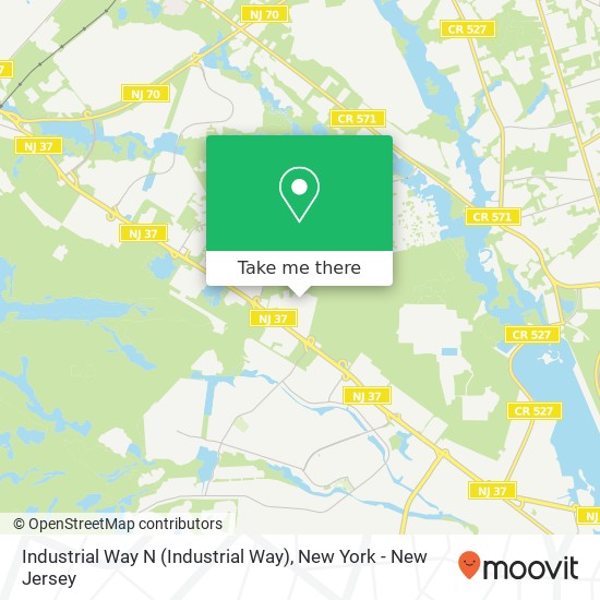 Mapa de Industrial Way N (Industrial Way), Toms River, NJ 08755