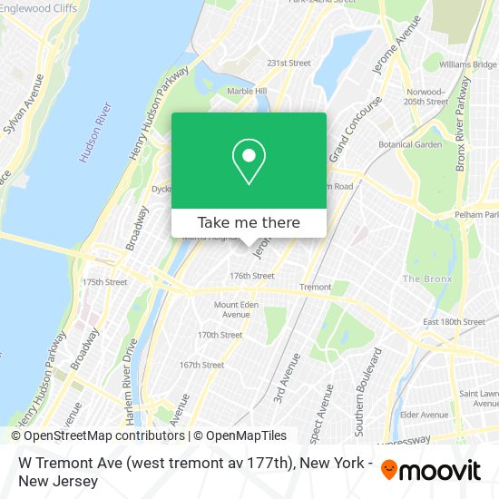 Mapa de W Tremont Ave (west tremont av 177th)
