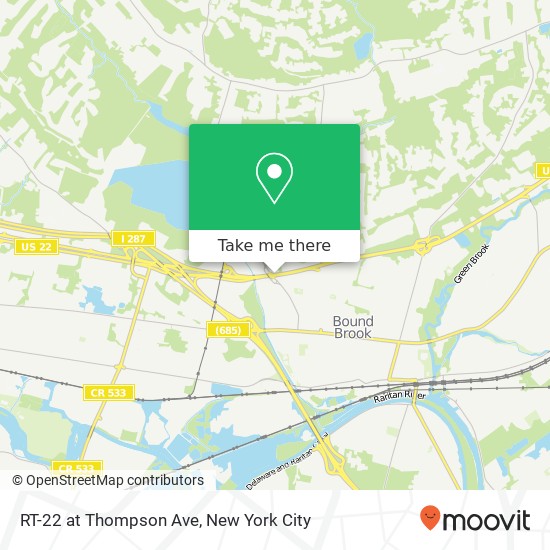 Mapa de RT-22 at Thompson Ave